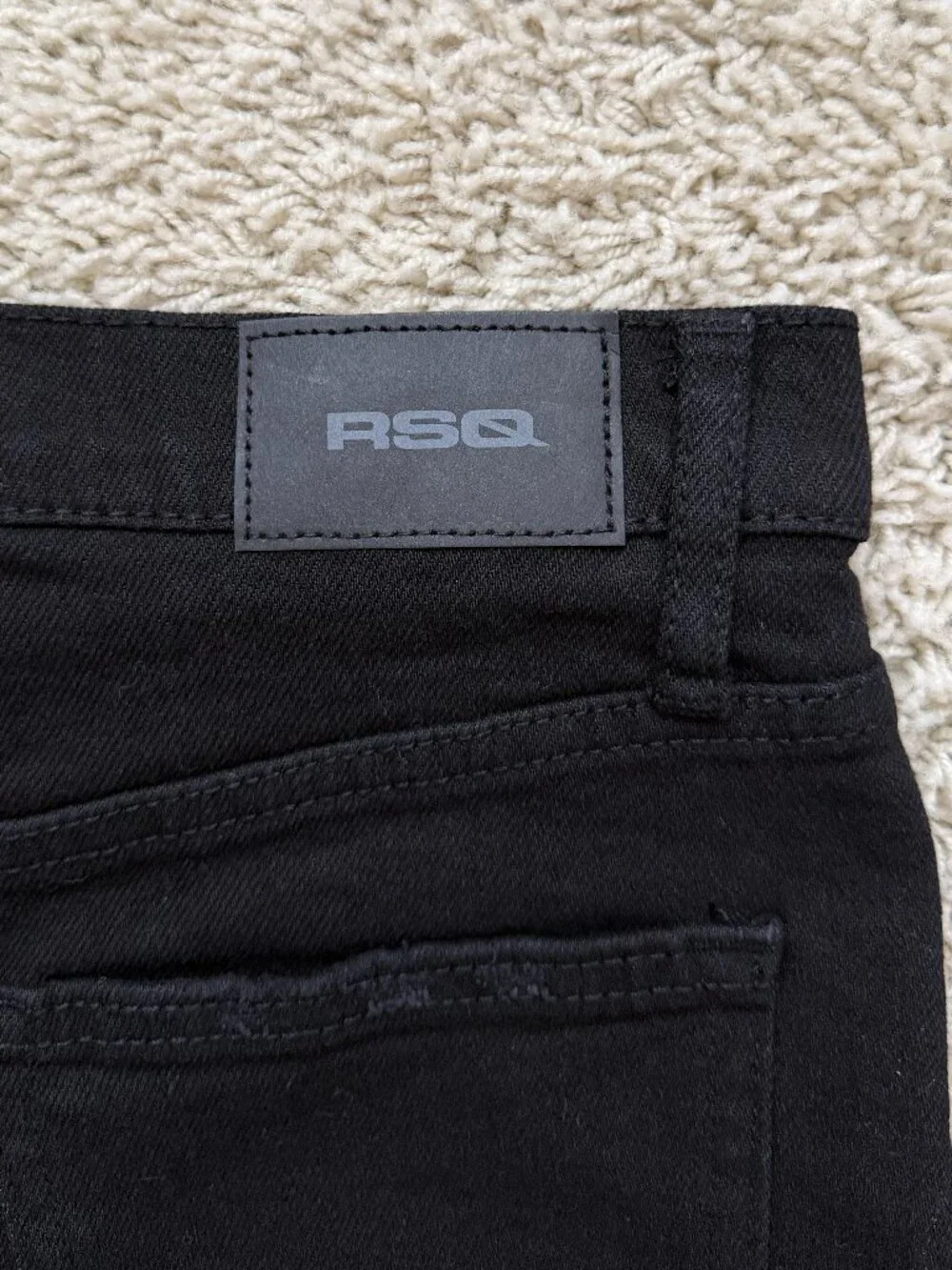 RSQ High Rise Vintage Distressed Denim Shorts Black Size 24 NWT